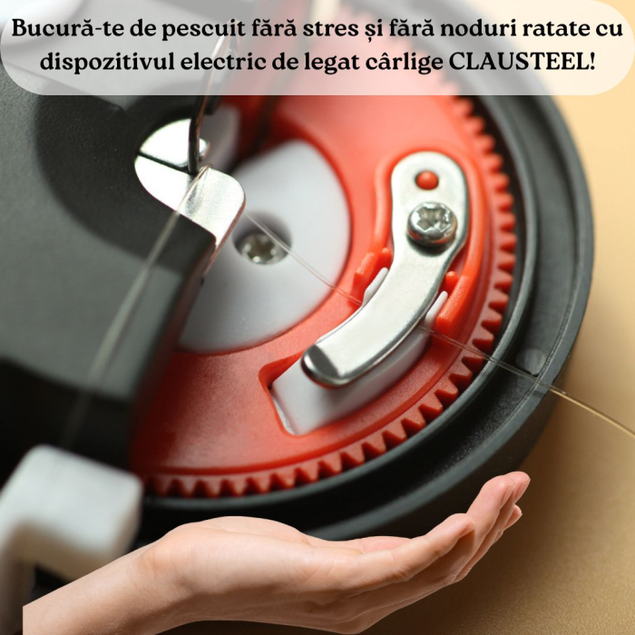 Dispozitiv electric automat pentru legarea carligelor de pescuit CLAUSTEEL, Portabil , Leaga toate tipurile de carlige, Ideal pentru trusa oricarui pescar [5]