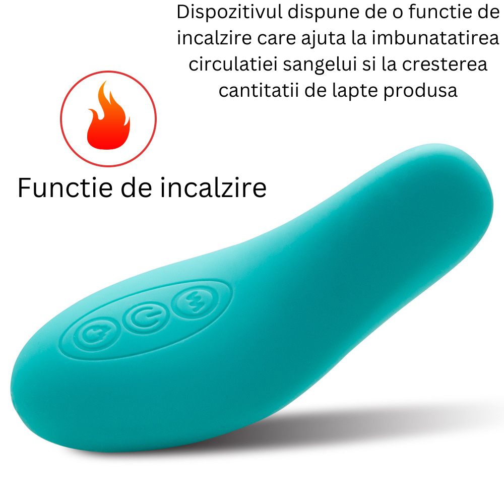 Dispozitiv Portabil de Masaj Pentru Stimularea Lactatiei si Cresterea Fluxului De Lapte, Functie De Incalzire Si Vibratie, Ajuta la Imbunatatirea Circulatiei Sangelui Si Deblocarea Conductelor Infunda [2]