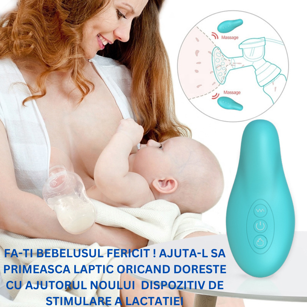 Dispozitiv Portabil de Masaj Pentru Stimularea Lactatiei si Cresterea Fluxului De Lapte, Functie De Incalzire Si Vibratie, Ajuta la Imbunatatirea Circulatiei Sangelui Si Deblocarea Conductelor Infunda [4]