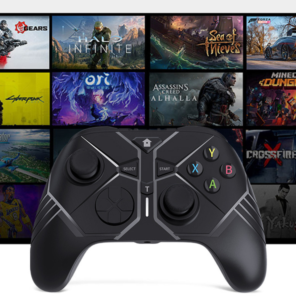 Gamepad Wireless CLAUSTEEL cu vibratie dubla, Acumulator 350mAh, pentru Telefon, Tableta, PC, XBOX, PS3, PS4, Suport pentru telefon inclus [1]
