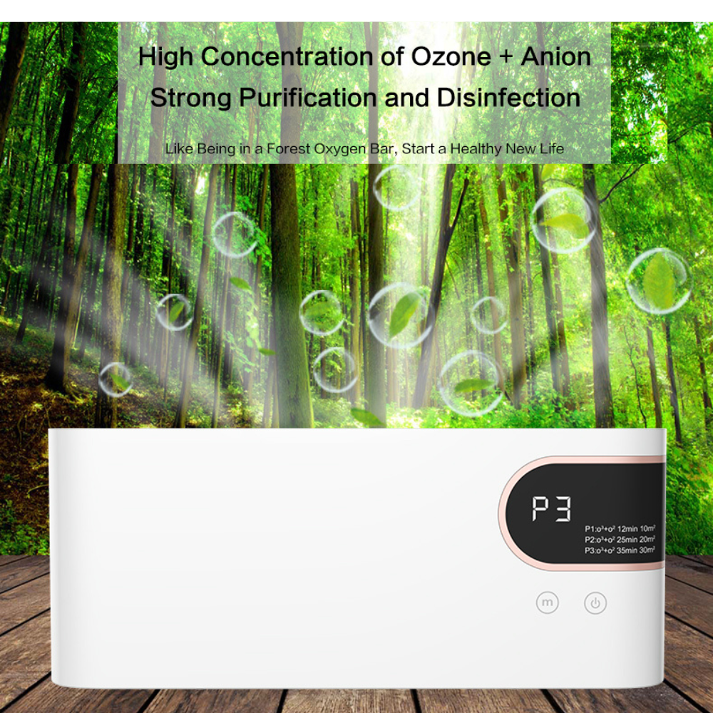 Purificator de Aer Portabil cu Ozon CLAUSTEEL, Functie de Sterilizare, Concentratie de Ioni Negativi 8000000/cm³, 3 Moduri de Functionare, 4W, 100mg/h, USB Tip C, Acumulator 2000mAh, Ideal pentru Supr [1]