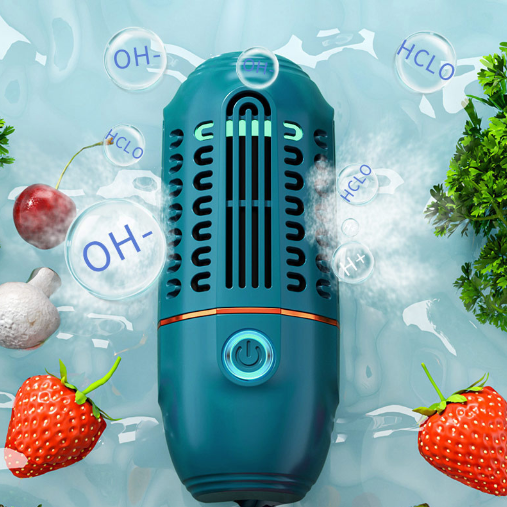 Purificator profesional CLAUSTEEL in forma de capsula, portabil, multifunctional, cu USB, automat, pentru curatarea si purifierea alimentelor in gospodarie, inclusiv fructe si legume, orez si carne [2]
