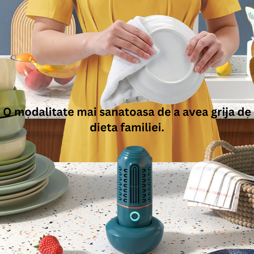 Purificator profesional CLAUSTEEL in forma de capsula, portabil, multifunctional, cu USB, automat, pentru curatarea si purifierea alimentelor in gospodarie, inclusiv fructe si legume, orez si carne [3]