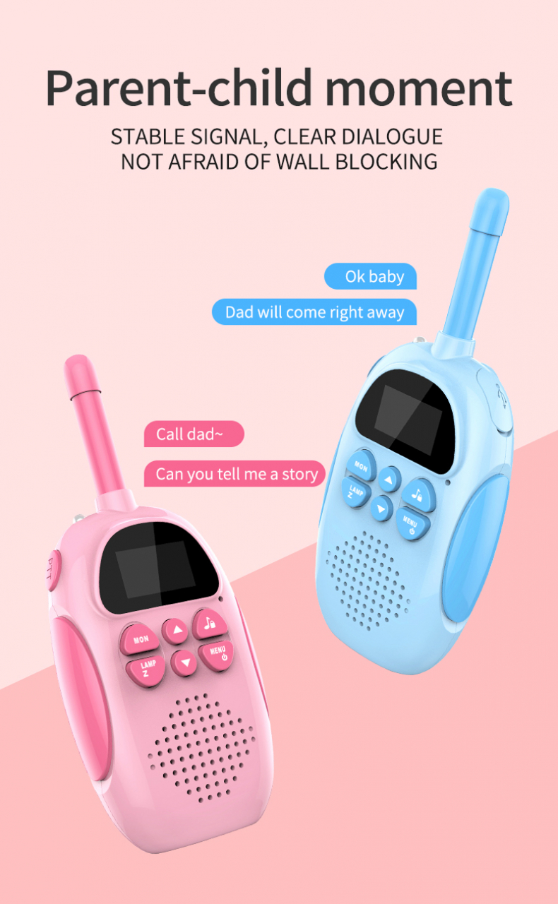 Set 2 statii Walkie Talkie CLAUSTEEL, Acumulator 1000mAh, Incarcare USB, Antena si Lanterna, Raza de Actiune 3-5 km, Functia VOX, 22 de canale, Afisaj LCD, Plastic, Ideal pentru copii cu varsta +3 ani [8]