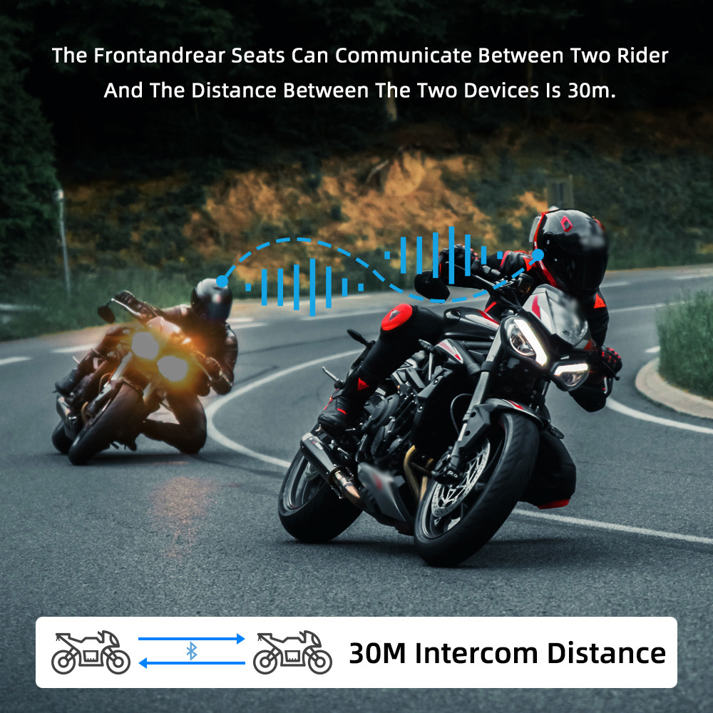 Sistem de comunicare intercom Moto CLAUSTEEL-Wayxin T2 cu Bluetooth 5.0, single pack-half helmet, Conferinta de pana la 2 rideri simultan, Functie anulare zgomot, pana la 15h de functionare, Acumulato [7]