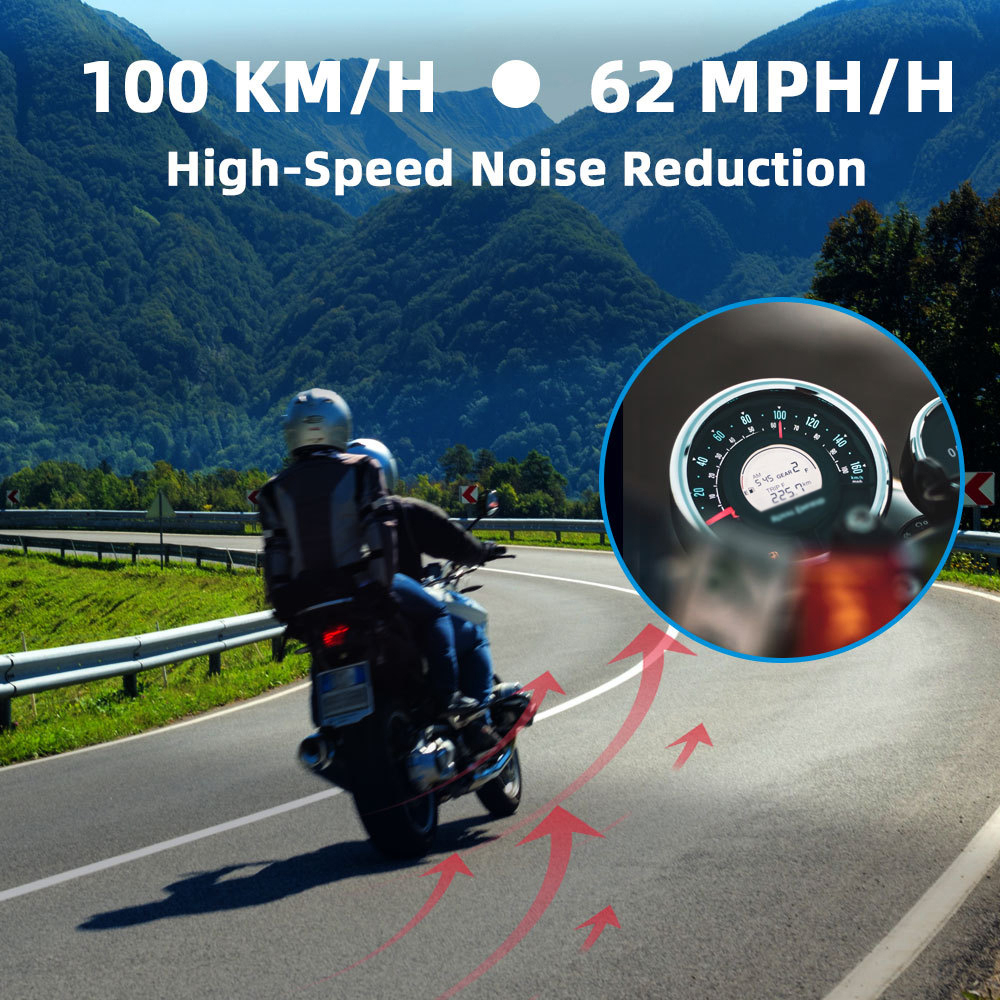 Sistem de comunicare intercom Moto CLAUSTEEL-Wayxin T2 cu Bluetooth 5.0, single pack-half helmet, Conferinta de pana la 2 rideri simultan, Functie anulare zgomot, pana la 15h de functionare, Acumulato [4]