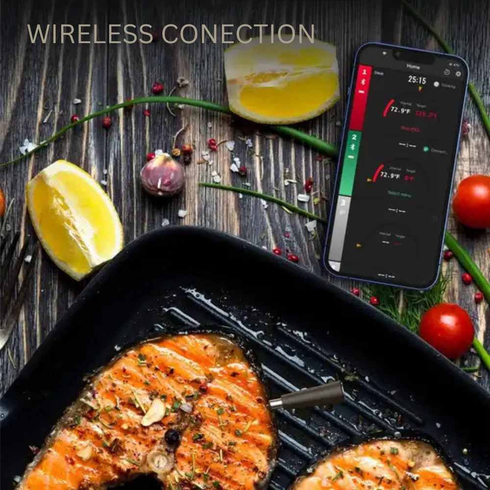 Termometru de bucatarie Profesional SMART CLAUSTEEL, Masurare a temperaturii Wireless, Bluetooth 5.2, Aplicatie compatibila IOS si Android, IP68, Rezistent la apa, Control de la distanta, Ideal pentru [3]