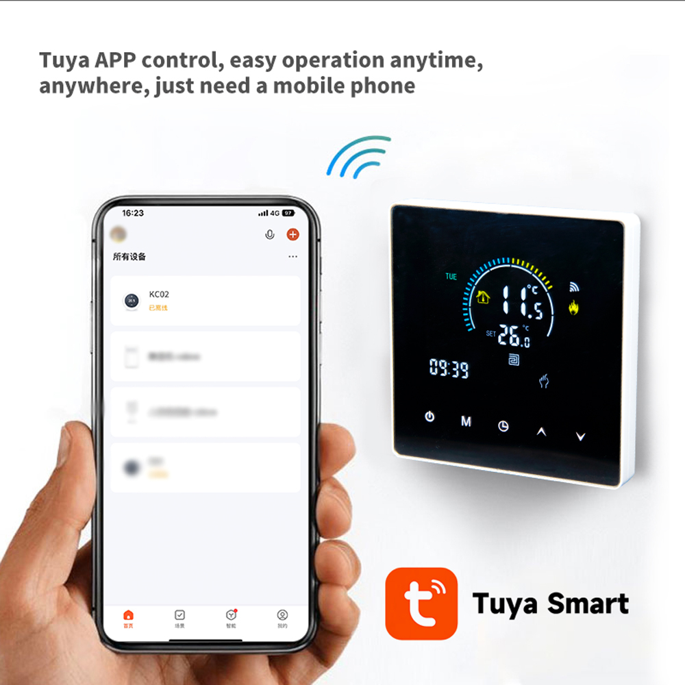 Termostat de Ambient CLAUSTEEL Wifi, Smart, Control de la distanta a temperaturii prin internet, Programare saptamanala, Compatibil cu orice centrala pe gaz, Incastrabil [7]