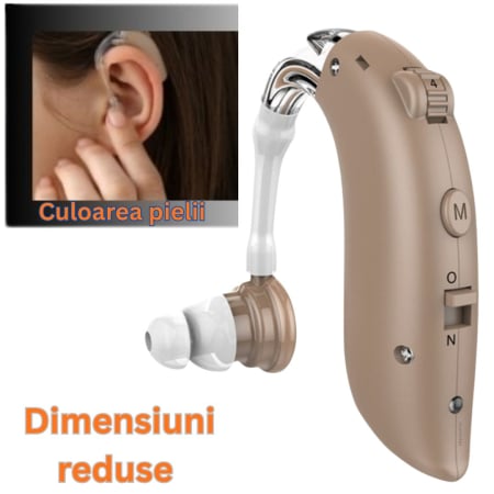 Aparat Auditiv Premium CLAUSTEEL, Reincarcabil, Acumulator incorporat, Carcasa de protectie si 4 adaptoare de ureche incluse, 3 Moduri de functionare, 4 Trepte de volum, Reduce Zgomotul de Fundal, Hip [3]