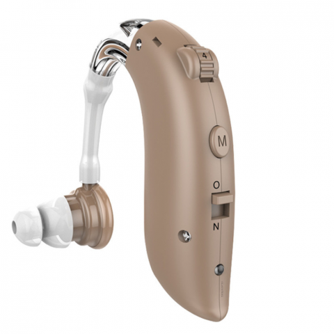 MEDICALE - Aparat Auditiv Premium CLAUSTEEL, Reincarcabil, Acumulator incorporat, Carcasa de protectie si 4 adaptoare de ureche incluse, 3 Moduri de functionare, 4 Trepte de volum, Reduce Zgomotul de Fundal, Hip