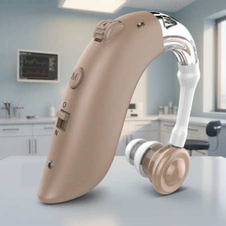 Aparat Auditiv Premium CLAUSTEEL, Reincarcabil, Acumulator incorporat, Carcasa de protectie si 4 adaptoare de ureche incluse, 3 Moduri de functionare, 4 Trepte de volum, Reduce Zgomotul de Fundal, Hip [8]