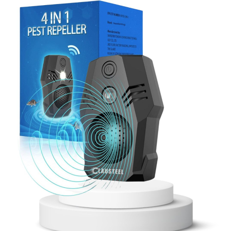 Aparat electronic CLAUSTEEL cu ultrasunete 4in1, rezonanta acustica anti rozatoare, anti sobolani, anti gandaci si alte insecte, pentru spatii de pana la 150MP [7]