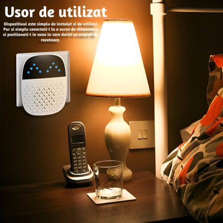 Aparat electronic CLAUSTEEL cu ultrasunete, rezonanta acustica anti rozatoare, anti sobolani, anti gandaci si alte insecte, pentru spatii de pana la 120MP [4]