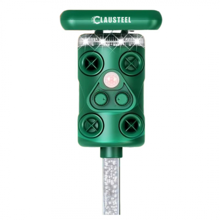 Aparat profesional cu ultrasunete si panou solar CLAUSTEEL 3in1, 4 difuzoare, Flashuri LED, senzor de miscare si lumina, anti rozatoare, sobolani, dihori, pasari, reptile, caini, pisici, animale salba [9]