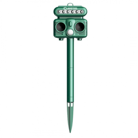 Aparat profesional cu ultrasunete si panou solar CLAUSTEEL 4in1, Flashuri LED, senzor de miscare, senzor de lumina, anti rozatoare, sobolani, dihori, pasari, reptile, caini, pisici, animale salbatice, [9]