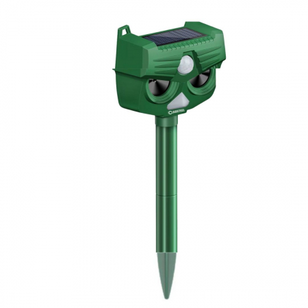 Aparat profesional cu ultrasunete si panou solar CLAUSTEEL 4in1, lumini stroboscopice, alarma 120 DB, senzor de miscare, anti rozatoare, anti sobolani, dihori, pasari, reptile, caini, pisici, animale [10]