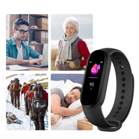 Bratara de fitness Smart M6, Bluetooth, Monitorizare Somn, Ritm cartiac, Tensiune arteriala, Numarul de pasi, Notificari, Vibratii [2]