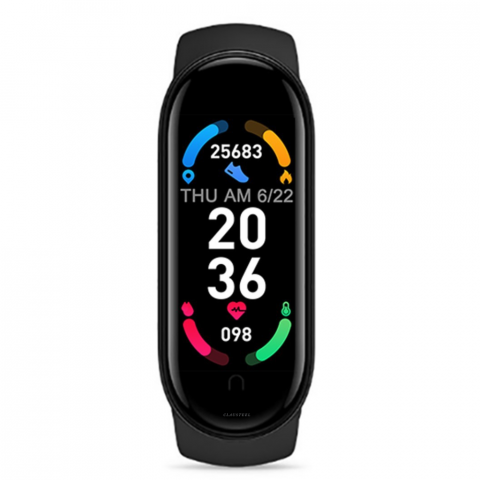 GADGET - Bratara de fitness Smart M6, Bluetooth, Monitorizare Somn, Ritm cartiac, Tensiune arteriala, Numarul de pasi, Notificari, Vibratii