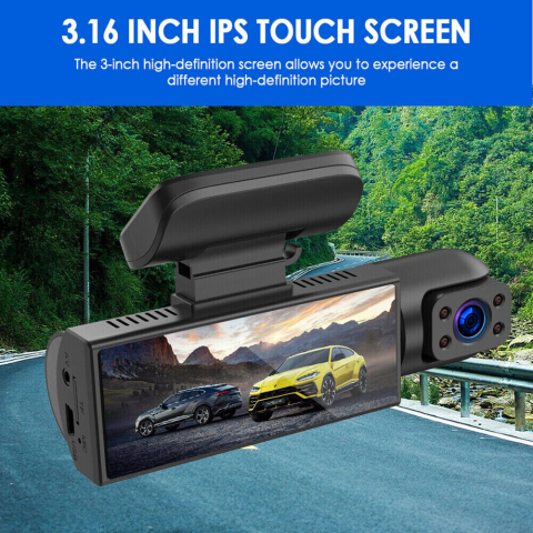 Camera Auto De Bord 2in1 Dual CLAUSTEEL DVR Camera High PRO Ultra HD 1440P, Wireless, 2 Lentile Fata-Interior, Unghi Ultra-Larg De 170°, Display 3.16", Night Vision HD, Inregistrare Dubla, Loop Record [7]