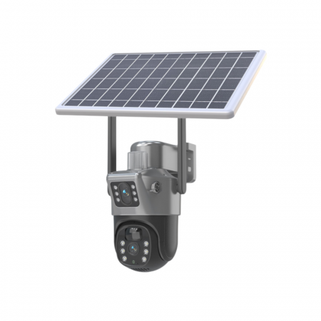Camera de supraveghere CLAUSTEEL 2IN1 M146 cu Vedere Dubla, Conexiune Wireless, Panou Solar Monocristalin, Acumulator 10800 mAh, 6K, 6 Megapixeli, Night Vision Color, Portabila, Rotire Automata, Intel [1]