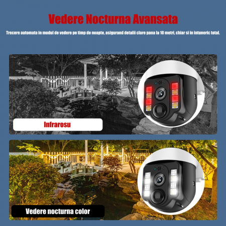 Camera de supraveghere CLAUSTEEL cu acumulatori 8000mAh, Portabila, Panou solar inclus, Slot SIM, conexiune 4G, 3MP, Intelligent tracking, PTZ, Micro SD, Rotire automata, Alarma miscare, IP66 [6]