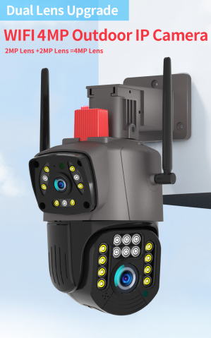 Camera de supraveghere CLAUSTEEL FullHd 4MP PTZ WiFi, exterior/interior, Night Vision Color, Comunicare bidirectionala, Intelligent tracking, IP66, Alarma miscare, Card microSD 64 GB inclus [4]