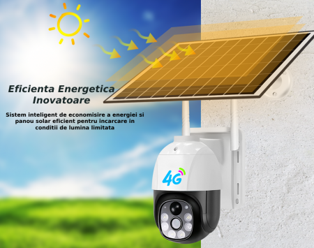 Camera de supraveghere CLAUSTEEL M118 cu acumulatori 12000mAh, Portabila, Panou solar inclus, Slot SIM, conexiune 4G, 3MP, Intelligent tracking, PTZ, Micro SD, Rotire automata, Alarma miscare, IP66 [3]