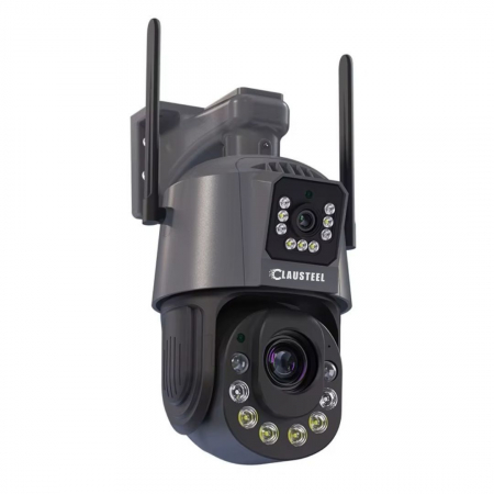 Camera de Supraveghere Profesionala CLAUSTEEL 2in1 Dubla, 4G cu Zoom 99X, 12 MP, 6K, Vizualizare la 1 KM, Senzor PIR, Notificari pe Telefon, Smart Night Vision cu IR pana la 150 M, Slot MicroSD, Compa [9]