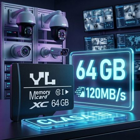 Card de memorie microSD 64 GB, de mare viteza 120 MB/s, compatibil AOV, camere supraveghere moderne, telefoane, tablete, DVR si dispozitive ultima generatie, PC-uri, Clasa 10 [1]