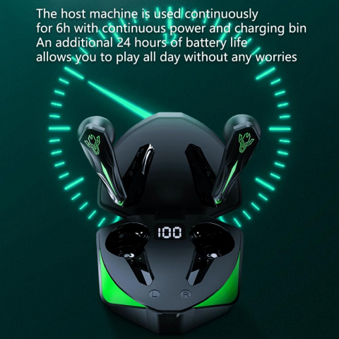 Casti Wireless Audio Gaming CLAUSTEEL Q35 , fara fir, Bluetooth 5.3, Microfon HD, Control tactil, Afisaj Digital, Functie Noise Cancellation, Iluminare Led RGB, IPX7, Mod Joc-Muzica, Autonomie 5-6 ore [8]