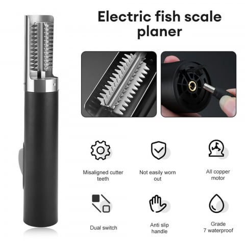 Curatator Electric Solzi de Peste si Fructe de mare CLAUSTEEL, 20 000 RPM, IPX7, Acumulator incorporat 3000 mAh, Putere 125 W, Lame din Otel Inoxidabil [3]