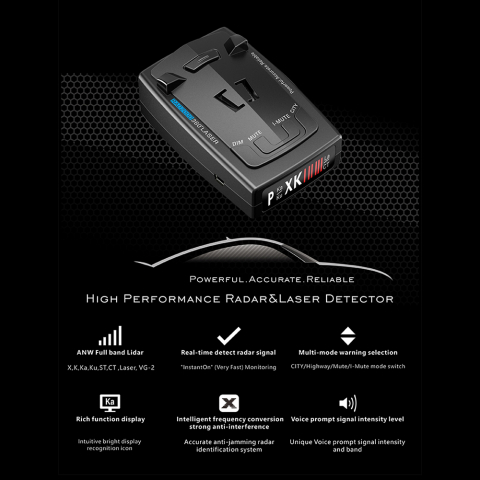 Detector de radar CLAUSTEL RAD2000, 16 benzi, Detectie laser 360 grade X K KA, Detecteaza Radare si Pistoale Radar noi, Ecran LED, Accesorii incluse [5]