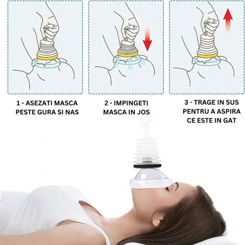 Dispozitiv de Urgenta cu Vacuum Anti Asfixiere si Anti Inec CLAUSTEEL, Dispozitiv de Salvare, Prim Ajutor cu Masti pentru Resuscitare in 2 Dimensiuni pentru Copii si Adulti, Kit de Prim Ajutor Portabi [3]