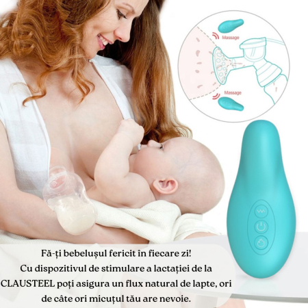Dispozitiv Portabil de Masaj Pentru Stimularea Lactatiei si Cresterea Fluxului De Lapte, Functie De Incalzire Si Vibratie, Ajuta la Imbunatatirea Circulatiei Sangelui Si Deblocarea Conductelor Infunda [4]