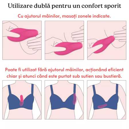 Dispozitiv Portabil de Masaj Pentru Stimularea Lactatiei si Cresterea Fluxului De Lapte, Functie De Incalzire Si Vibratie, Ajuta la Imbunatatirea Circulatiei Sangelui Si Deblocarea Conductelor Infunda [5]