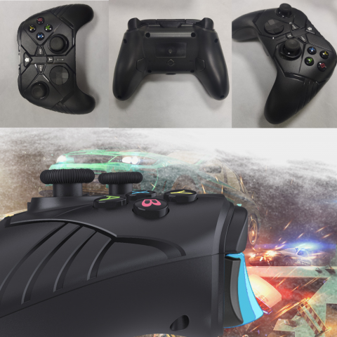 Gamepad Wireless CLAUSTEEL cu vibratie dubla, Acumulator 350mAh, pentru Telefon, Tableta, PC, XBOX, PS3, PS4, Suport pentru telefon inclus [6]