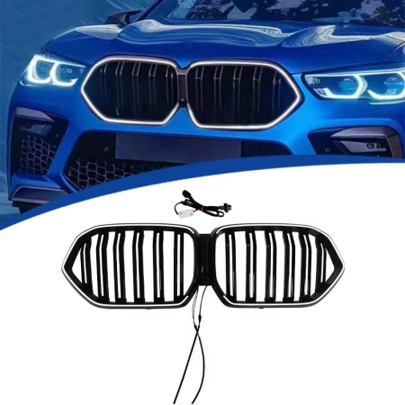 ACCESORII AUTO - MOTO - Grila LED Iconic Glow Aftermarket pentru BMW X6 G06, an 2019-2022
