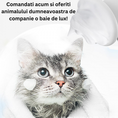Perie automata CLAUSTEEL profesionala de baie cu acumulator incorporat pentru spalat cainii si pisicile, spalare, curatare, hidratare si masaj pentru animale, alb [2]