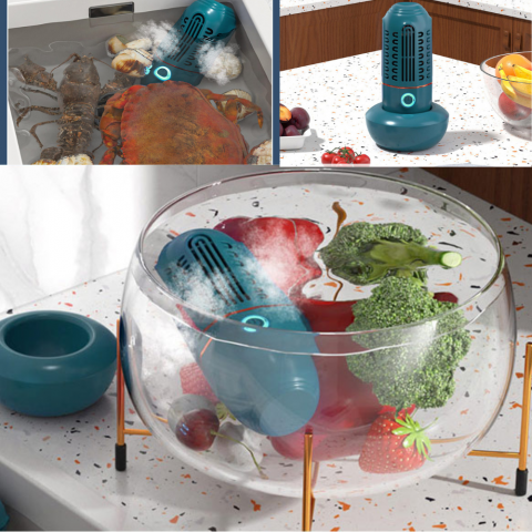 Purificator profesional CLAUSTEEL in forma de capsula, portabil, multifunctional, cu USB, automat, pentru curatarea si purifierea alimentelor in gospodarie, inclusiv fructe si legume, orez si carne [6]