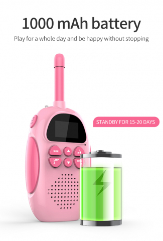 Set 2 statii Walkie Talkie CLAUSTEEL, Acumulator 1000mAh, Incarcare USB, Antena si Lanterna, Raza de Actiune 3-5 km, Functia VOX, 22 de canale, Afisaj LCD, Plastic, Ideal pentru copii cu varsta +3 ani [6]