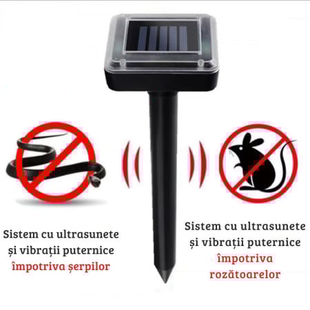 Set cu doua aparate cu ultrasunetele si panou solar profesionale CLAUSTEEL, 2in1 cu vibratii subterane impotriva cartitelor, rozatoarelor, sobolanilor, serpilor, reptilelor, acoperire 360 de grade pe [4]