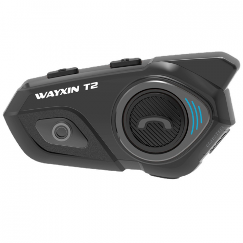 ACCESORII AUTO - MOTO - Sistem de comunicare intercom Moto CLAUSTEEL-Wayxin T2 cu Bluetooth 5.0, single pack-half helmet, Conferinta de pana la 2 rideri simultan, Functie anulare zgomot, pana la 15h de functionare, Acumulato