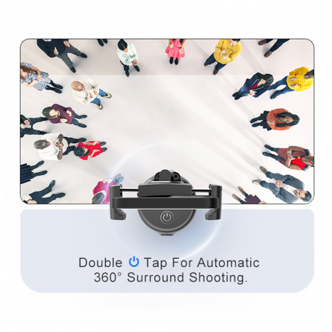 Suport inteligent de telefon, rotativ 360°, profesional, cu urmarire automata a fetei si telecomanda bluetooth, ideal pentru Vlog, Tik Tok, Streaming, Negru [5]