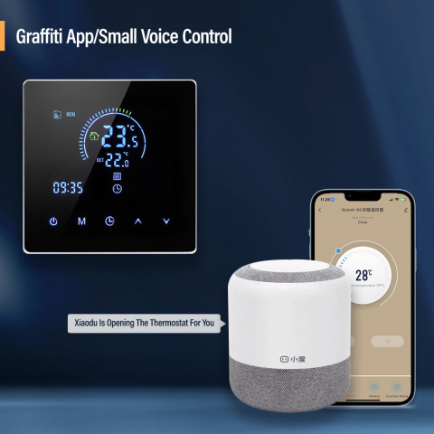 Termostat de Ambient CLAUSTEEL Wifi, Smart, Control de la distanta a temperaturii prin internet, Programare saptamanala, Compatibil cu orice centrala pe gaz, Incastrabil [2]
