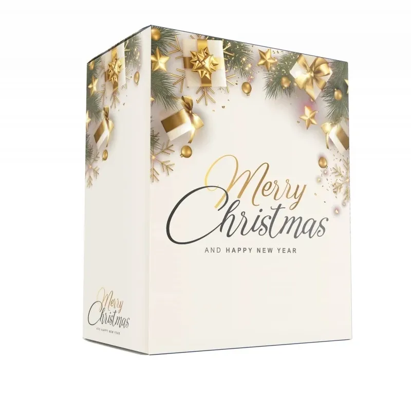 Cutie cadou design Craciun, aurie, 280x200x350 mm [1]