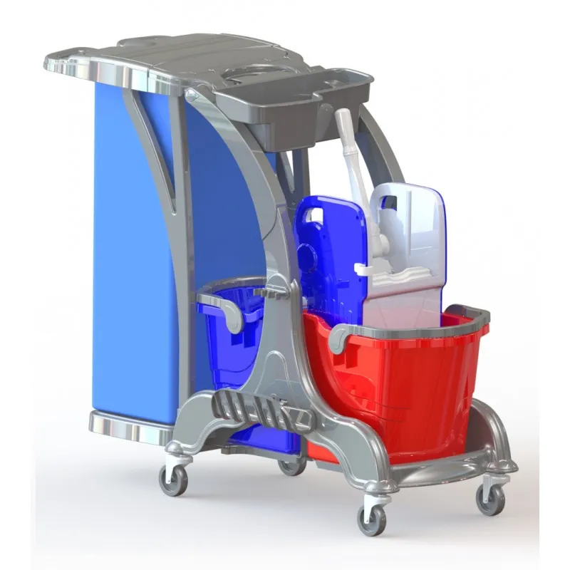 Produse curatenie - Carucior curatenie cu sac din PVC Hercule (2X25 litri)