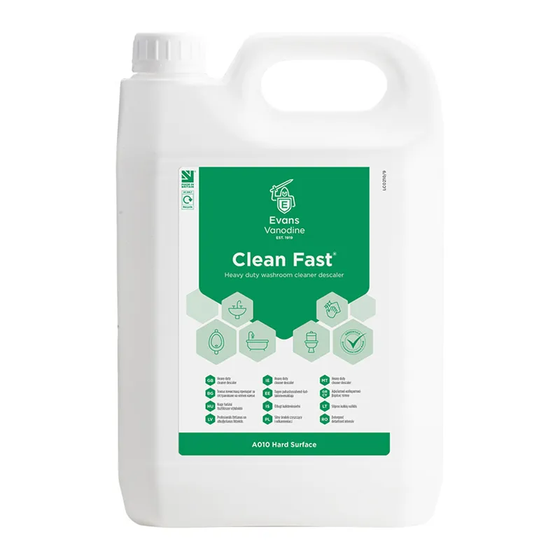 Detergenti - Detergent acid parfumat cu dilutie pentru spatii sanitare Evans Clean Fast 5 L