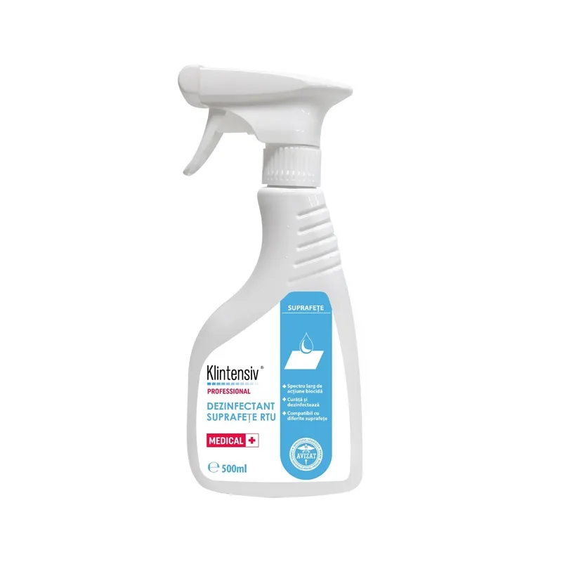 Dezinfectanti suprafete - Dezinfectant suprafete gata de utilizare, 500 ml, Klintensiv