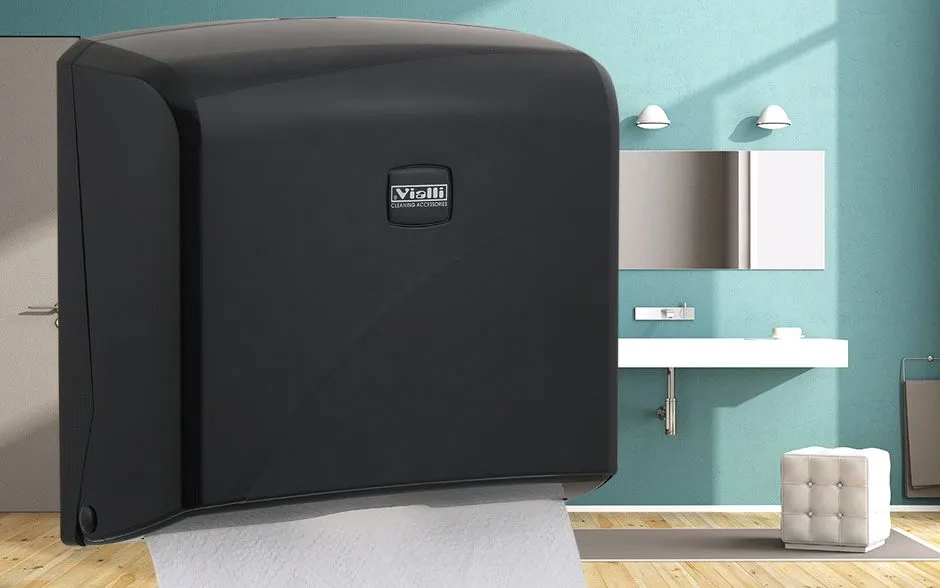 Dispensere - Dispenser prosop Z Folded 200 foi negru, Vialli