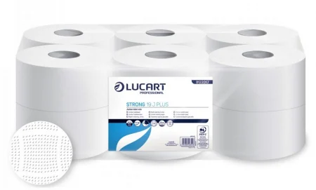 Hartie igienica - Hartie igienica Minijumbo alba, 2 straturi, 300 gr, set 12 role - Lucart